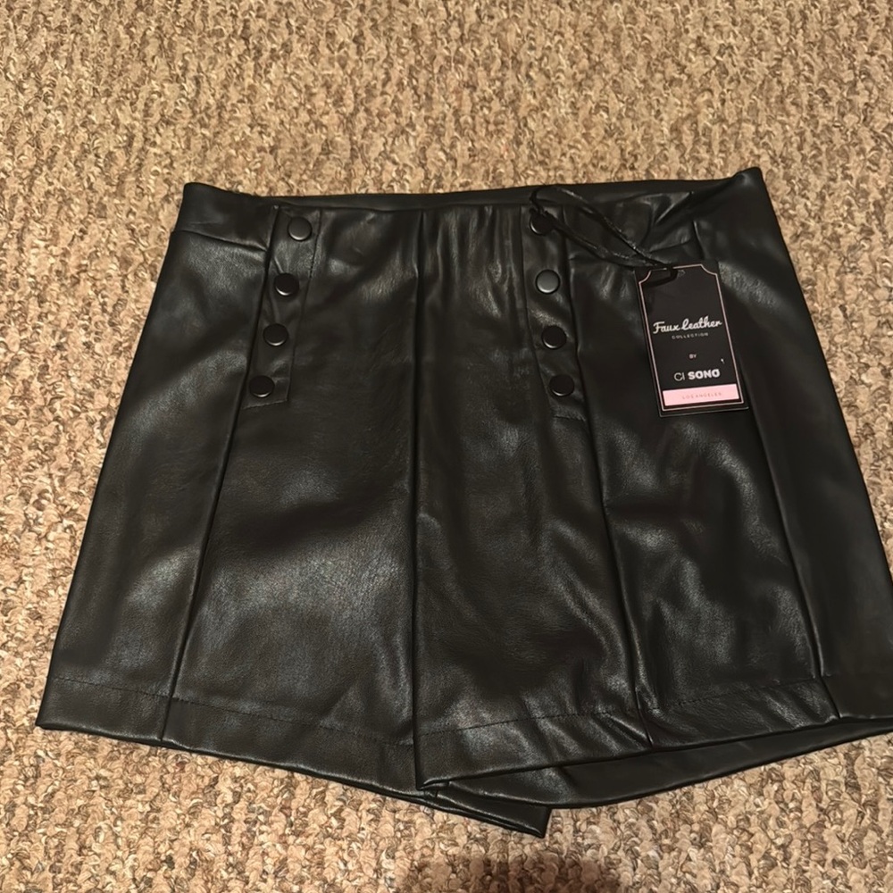 NWT leather shorts
